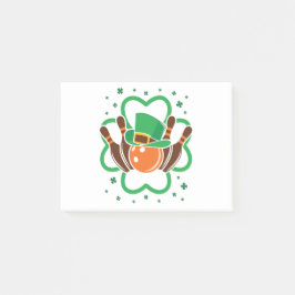 Shamrock Bowling Bowler St. Patricks Day Post-it® Notes