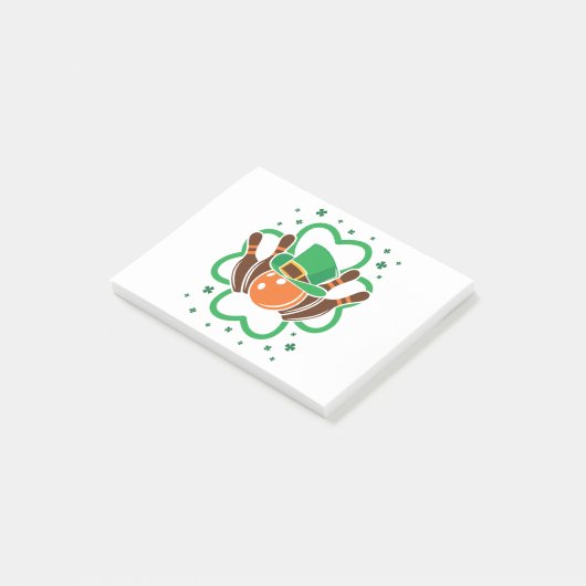 Shamrock Bowling Bowler St. Patricks Day Post-it® Notes (Schuin)