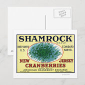 Shamrock Brand Cranberry Label Briefkaart (Voorkant / Achterkant)