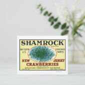 Shamrock Brand Cranberry Label Briefkaart (Staand voorkant)