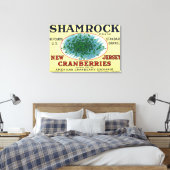 Shamrock Brand Cranberry Label Canvas Afdruk (Insitu (Slaapkamer))