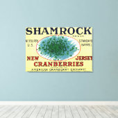 Shamrock Brand Cranberry Label Canvas Afdruk (Insitu (Houten vloer))