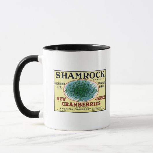 Shamrock Brand Cranberry Label Mok (Links)