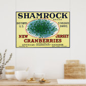 Shamrock Brand Cranberry Label Poster (Keuken)
