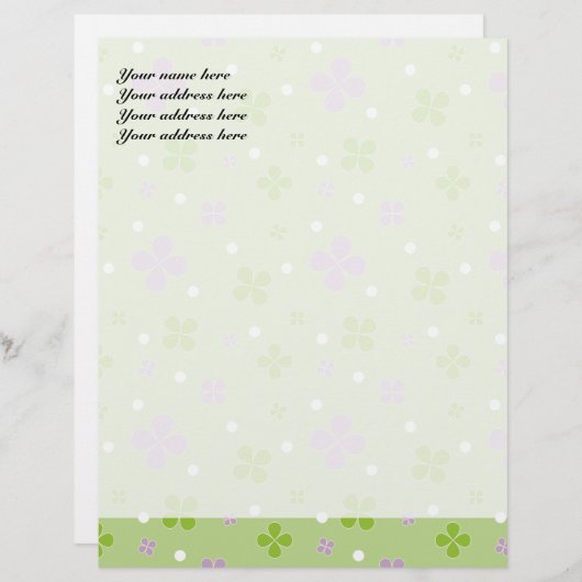 Shamrock Briefhoofd (Voorkant / Achterkant)