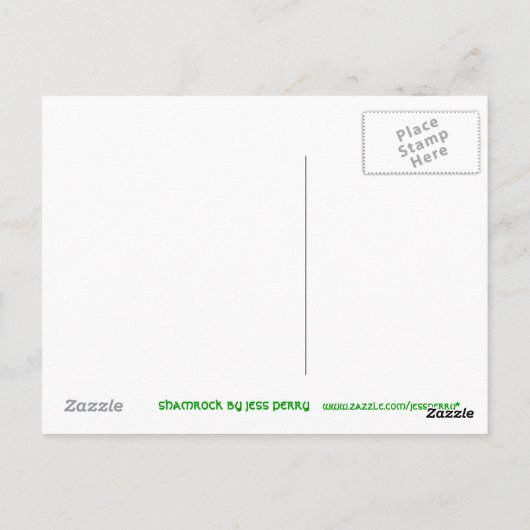 Shamrock briefkaart (Achterkant)