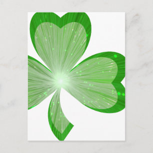 Shamrock briefkaart white