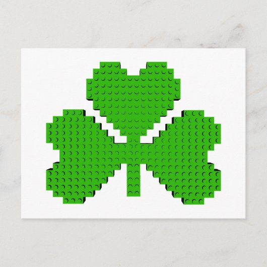 Shamrock Building Blocks Draaien Briefkaart (Voorkant)