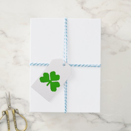 Shamrock Building Blocks Draaien Cadeaulabel (Met Touw)