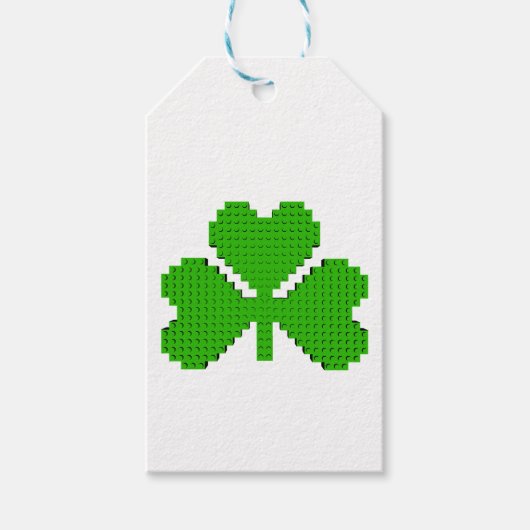Shamrock Building Blocks Draaien Cadeaulabel (Voorkant)