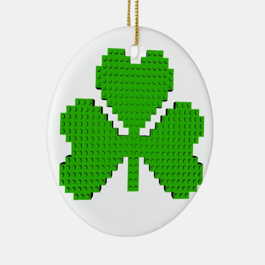 Shamrock Building Blocks Draaien Keramisch Ornament (Rechts)