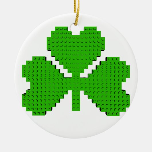 Shamrock Building Blocks Draaien Keramisch Ornament (Voorkant)