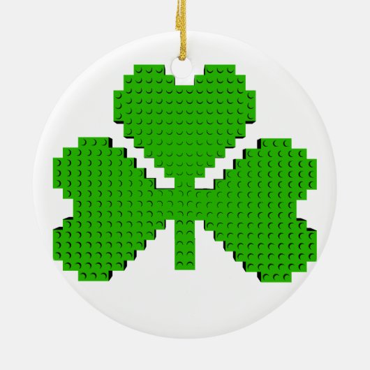 Shamrock Building Blocks Draaien Keramisch Ornament (Achterkant)