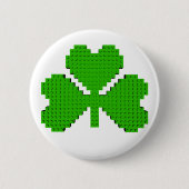 Shamrock Building Blocks Draaien Ronde Button 5,7 Cm (Voorkant)