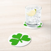 Shamrock Building Blocks Draaien Ronde Kartonnen Onderzetter (Insitu)