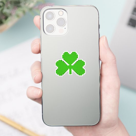 Shamrock Building Blocks Draaien Sticker (Telefoon)