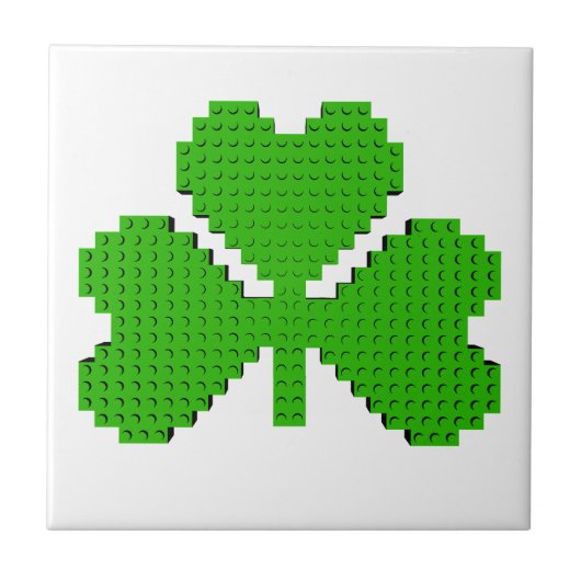 Shamrock Building Blocks Draaien Tegeltje (Voorkant)