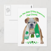 Shamrock Bulldog St. Patrick's Day Briefkaart (Voorkant / Achterkant)
