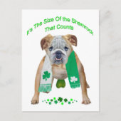 Shamrock Bulldog St. Patrick's Day Briefkaart (Voorkant)