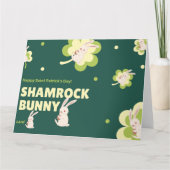 Shamrock Bunny St. Patrick's Day  Kaart (Voorkant)