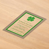 Shamrock & Burlap St. Patrick's Dag Acryl Uitnodigingen (Laagn)