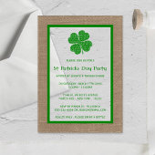 Shamrock & Burlap St. Patrick's Day Acryl Uitnodigingen
