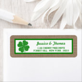 Shamrock & Burlap St. Patrick's Day Etiket (Insitu)