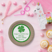 Shamrock & Burlap St. Patrick's Day Papieren Bordje (Feest)