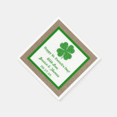 Shamrock & Burlap St. Patrick's Day Servetten (Hoek)