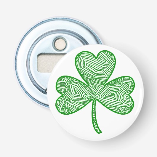 Shamrock Button Flesopener (Voorkant)