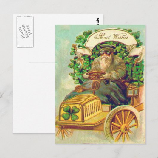  Shamrock Car St Patrick's Day Kaart (Voorkant / Achterkant)