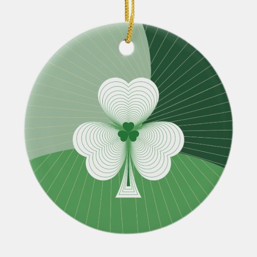 Shamrock Cascade Keramisch Ornament (Voorkant)