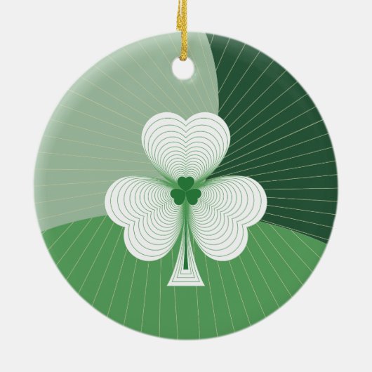 Shamrock Cascade Keramisch Ornament (Achterkant)