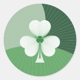 Shamrock Cascade Ronde Sticker