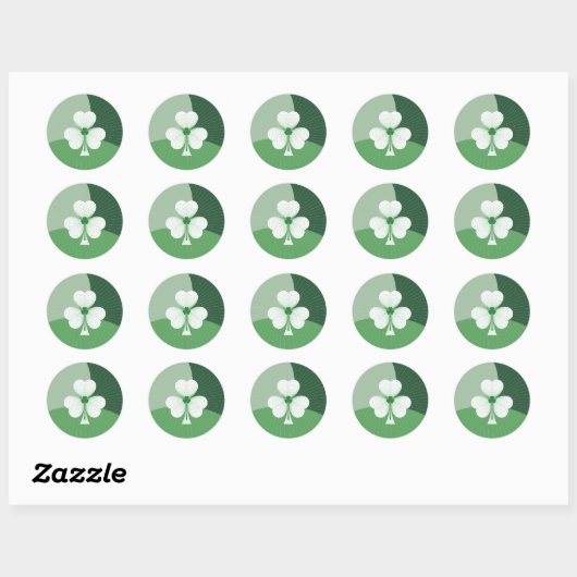 Shamrock Cascade Ronde Sticker (Vel)