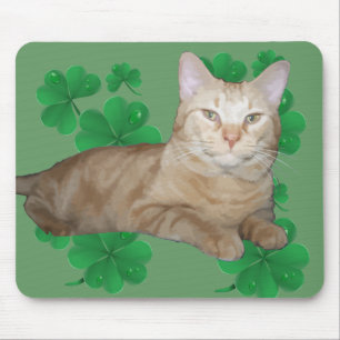 Shamrock Cat Mousepad Muismat