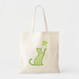 Shamrock Cat Tote Bag