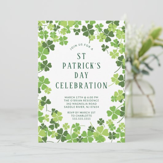 Shamrock Celebration St. Patrick's Day Kaart (Staand voorkant)