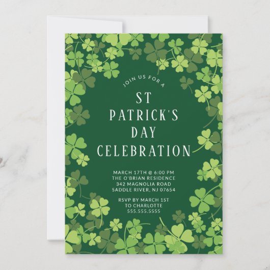 Shamrock Celebration St. Patrick's Day Kaart (Voorkant)