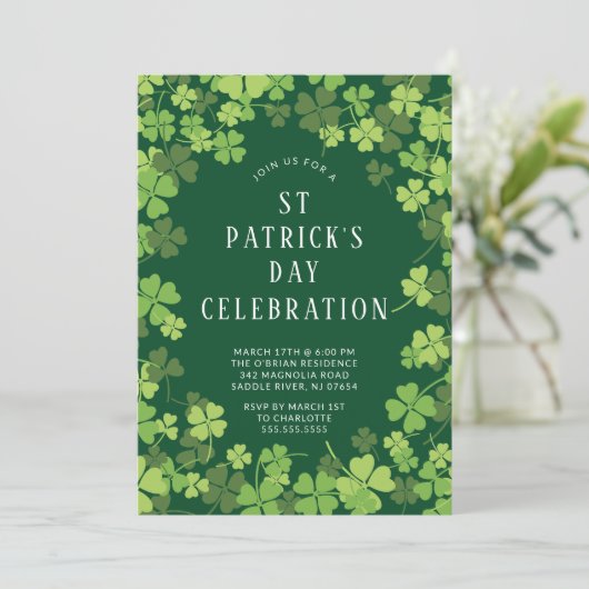 Shamrock Celebration St. Patrick's Day Kaart (Staand voorkant)