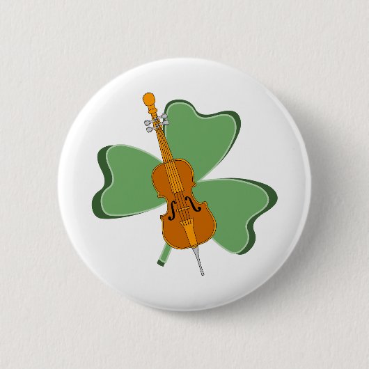 Shamrock cello ronde button 5,7 cm (Voorkant)