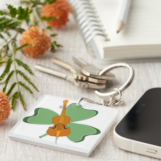 Shamrock cello sleutelhanger (Voorkant Rechts)