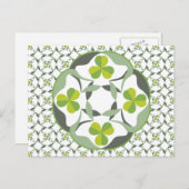 Shamrock Celtic geïnspireerd Pattern St. Patrick's Briefkaart (Voorkant / Achterkant)