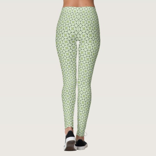 Shamrock Celtic geïnspireerd Pattern St. Patrick's Leggings (Achterkant)