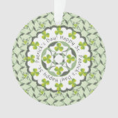 Shamrock Celtic geïnspireerd Pattern St. Patrick's Ornament (voorkant)