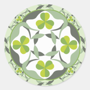 Shamrock Celtic geïnspireerd Pattern St. Patrick's Ronde Sticker