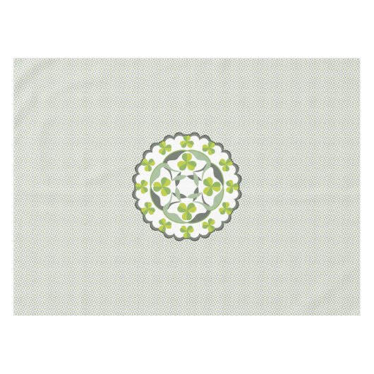 Shamrock Celtic geïnspireerd Pattern St. Patrick's Tafelkleed (Voorkant (Horizontaal))