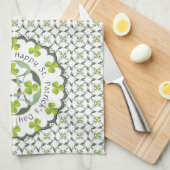 Shamrock Celtic geïnspireerd Pattern St. Patrick's Theedoek (Quarter Fold)