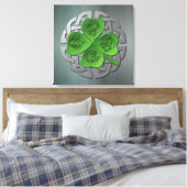 Shamrock - Celtic Knot - 4 Evangelisten Canvas Pri (Insitu (Slaapkamer))