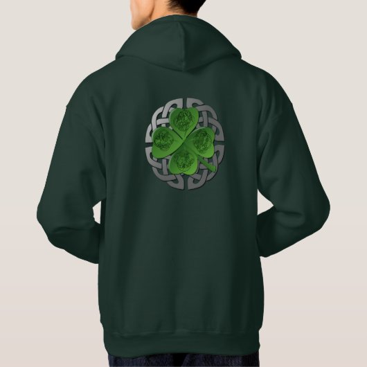 Shamrock - Celtic Knot - 4 Evangelisten Hoodie (Achterkant)